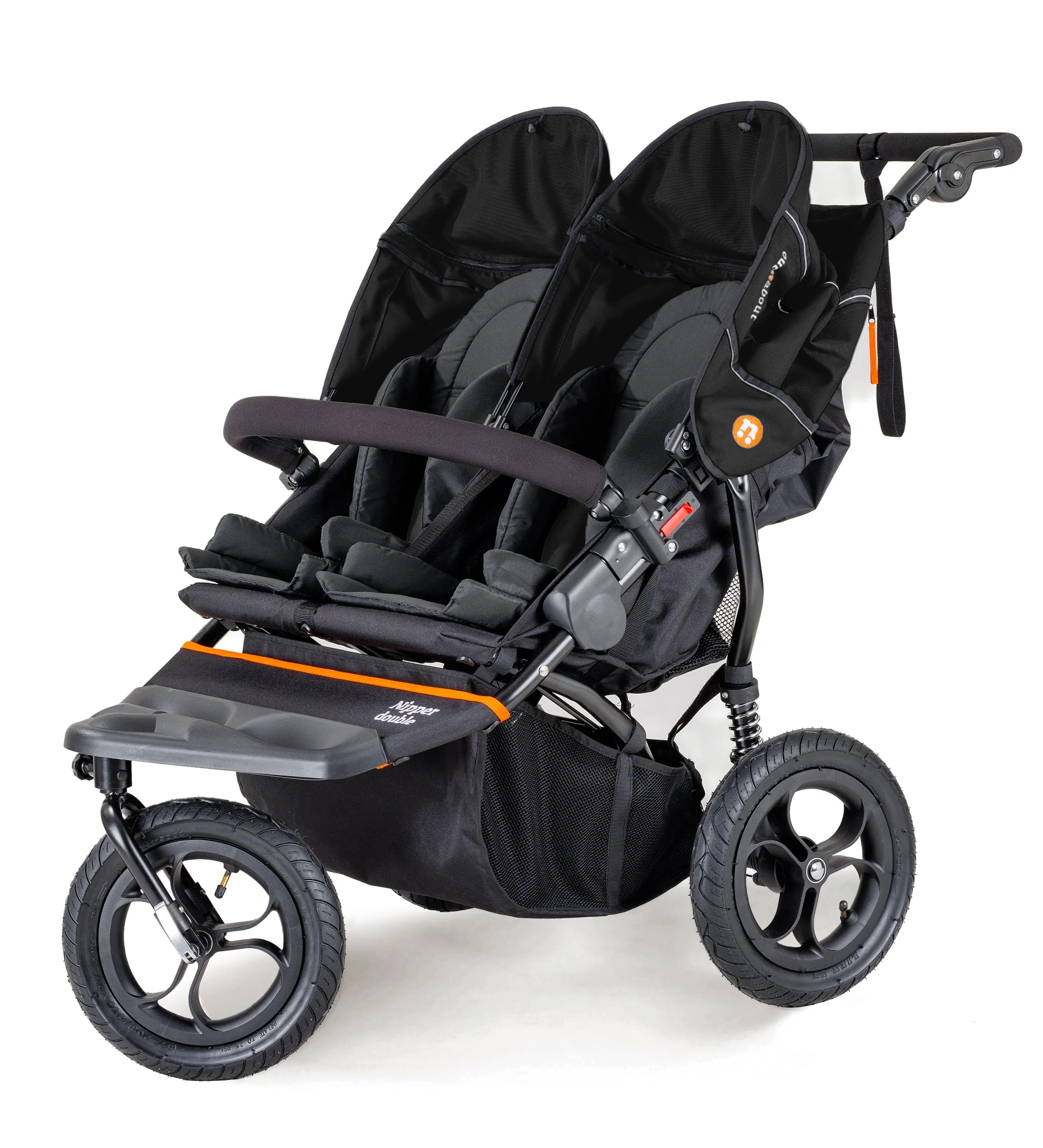 Out n About Nipper V5 Double Pushchair Starter Bundle - Summit Black