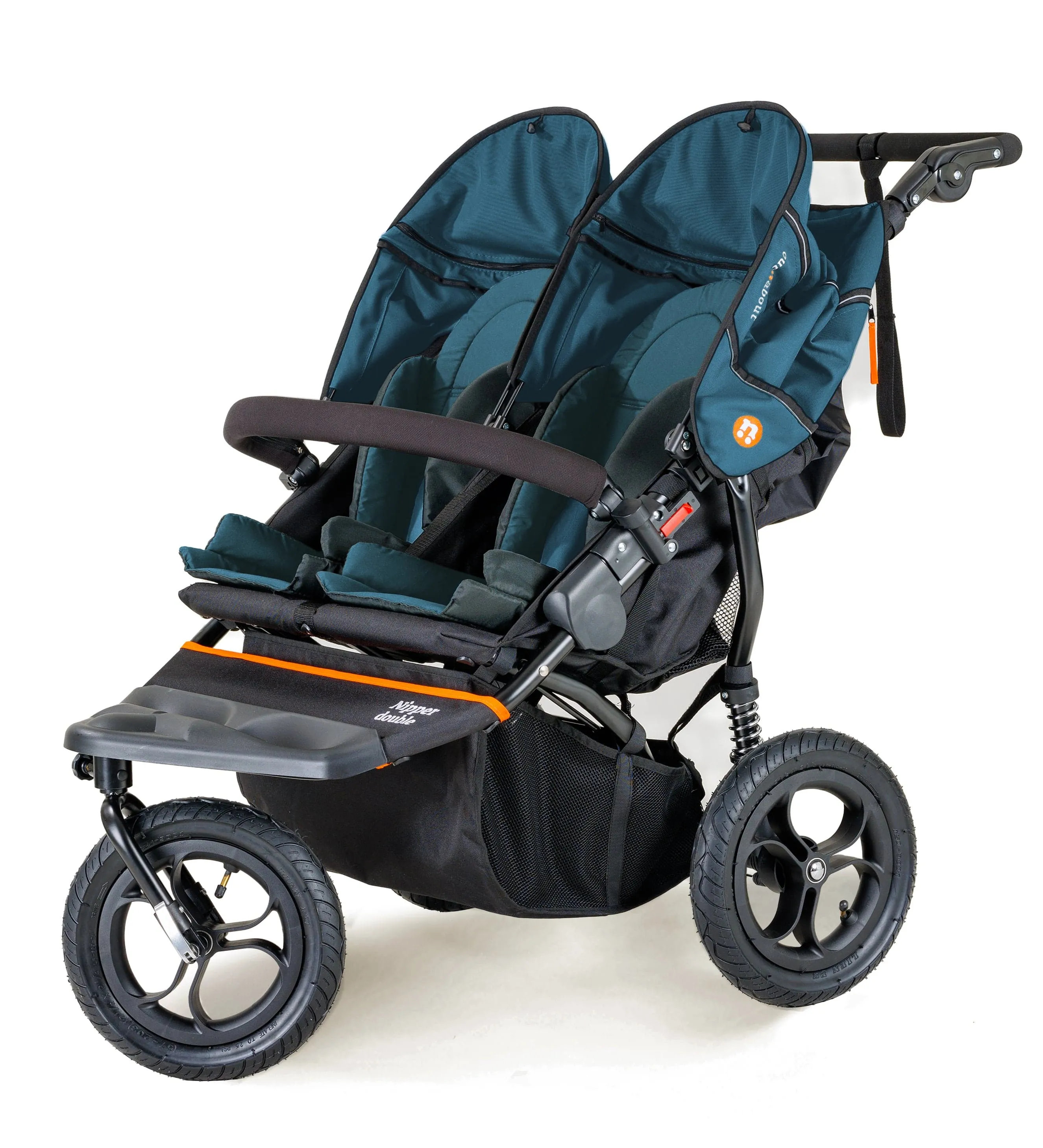 Out n About Nipper V5 Double Pushchair Twin Bundle - Highland Blue