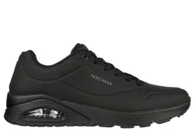 Pantofi sport, barbati, SKECHERS Uno Stand On Air, 52458-BBK negru, piele ecologica