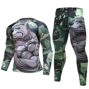 Pit Bull Compression Elite Long Sleeve Rashguard Set