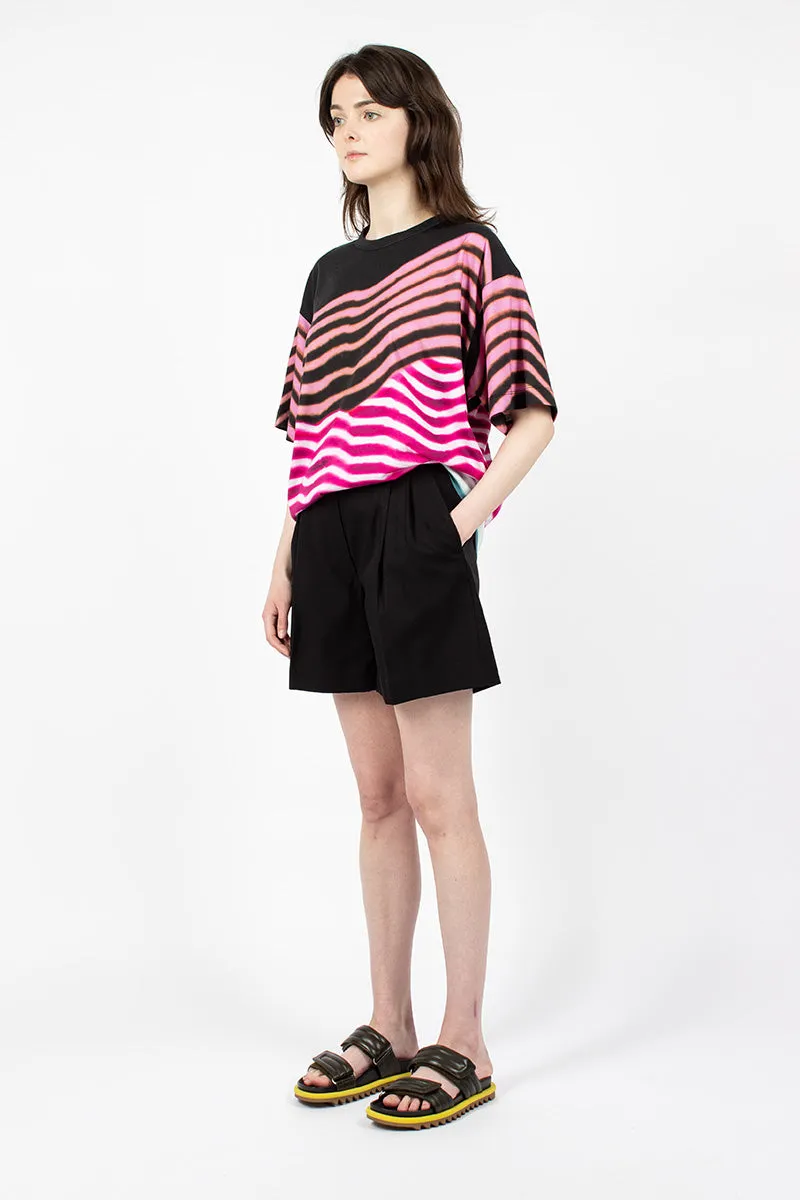 Pleat Shorts Black