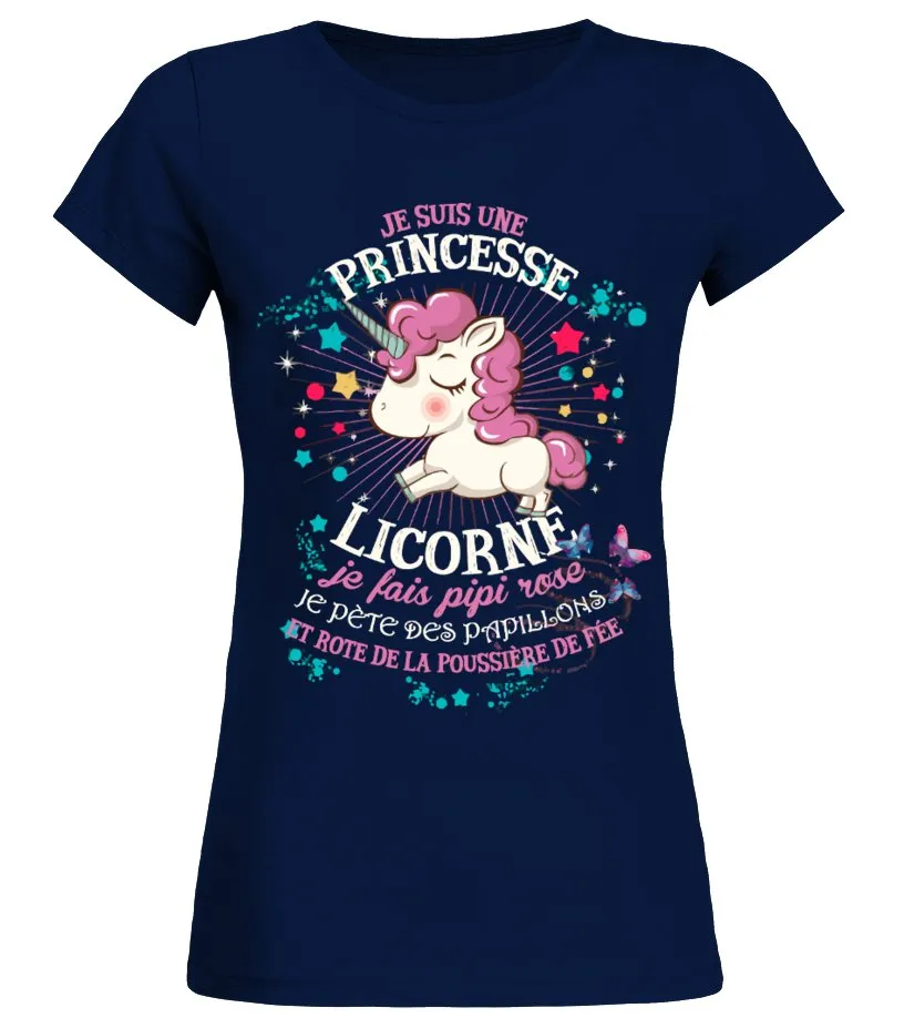 Princesse Licorne Tshirt Cadeau Femme CTS24032201