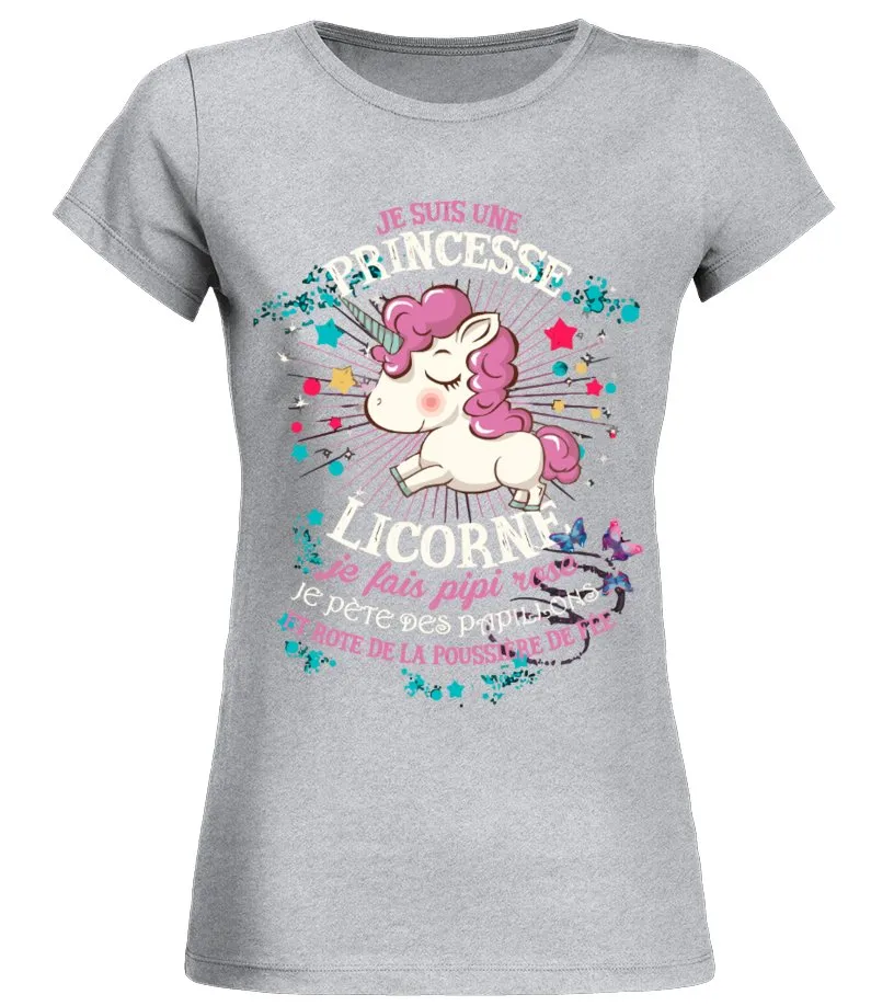 Princesse Licorne Tshirt Cadeau Femme CTS24032201