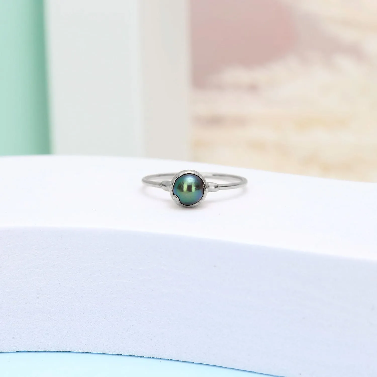 Raw Black Pearl Ring