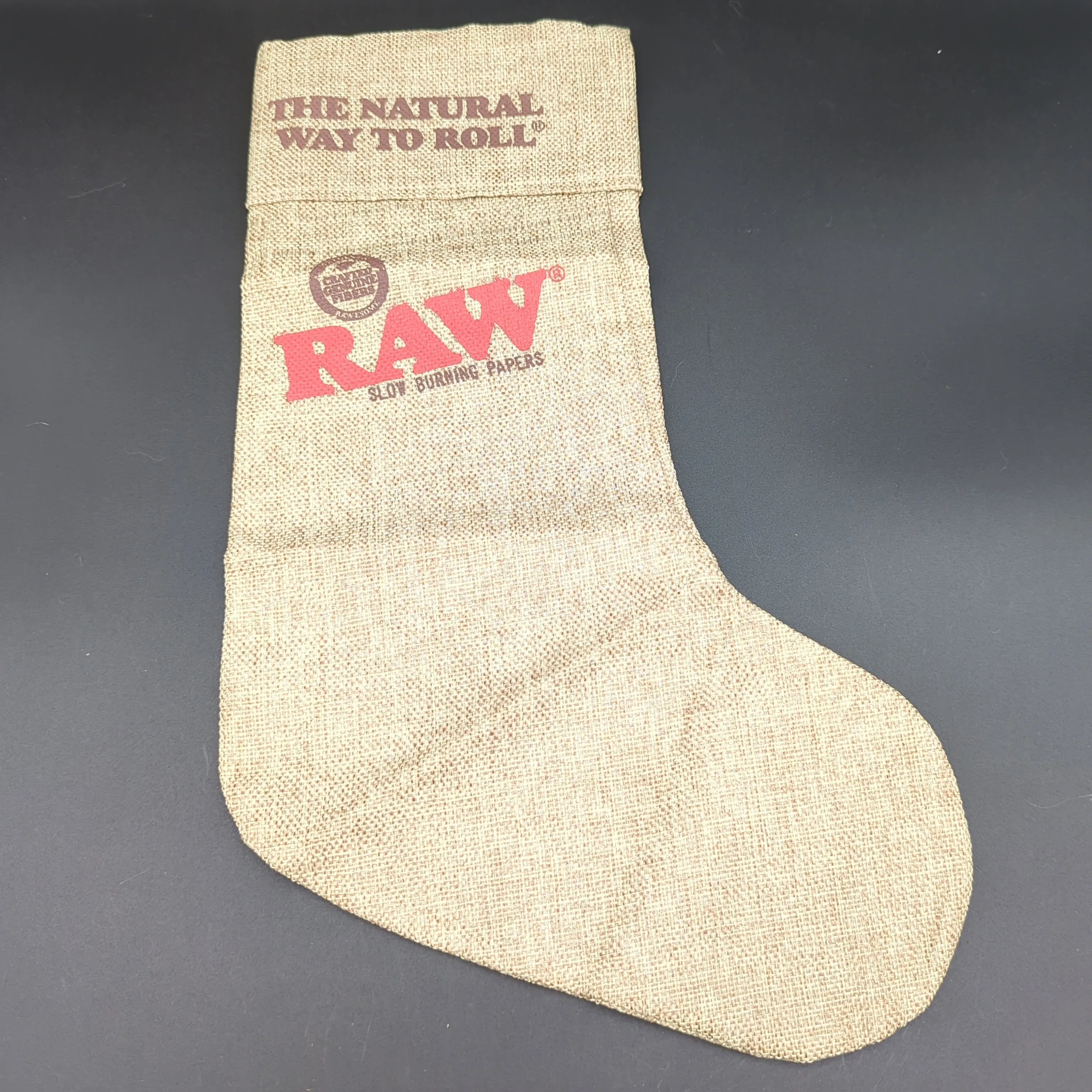 RAW Burlap Christmas Stocking