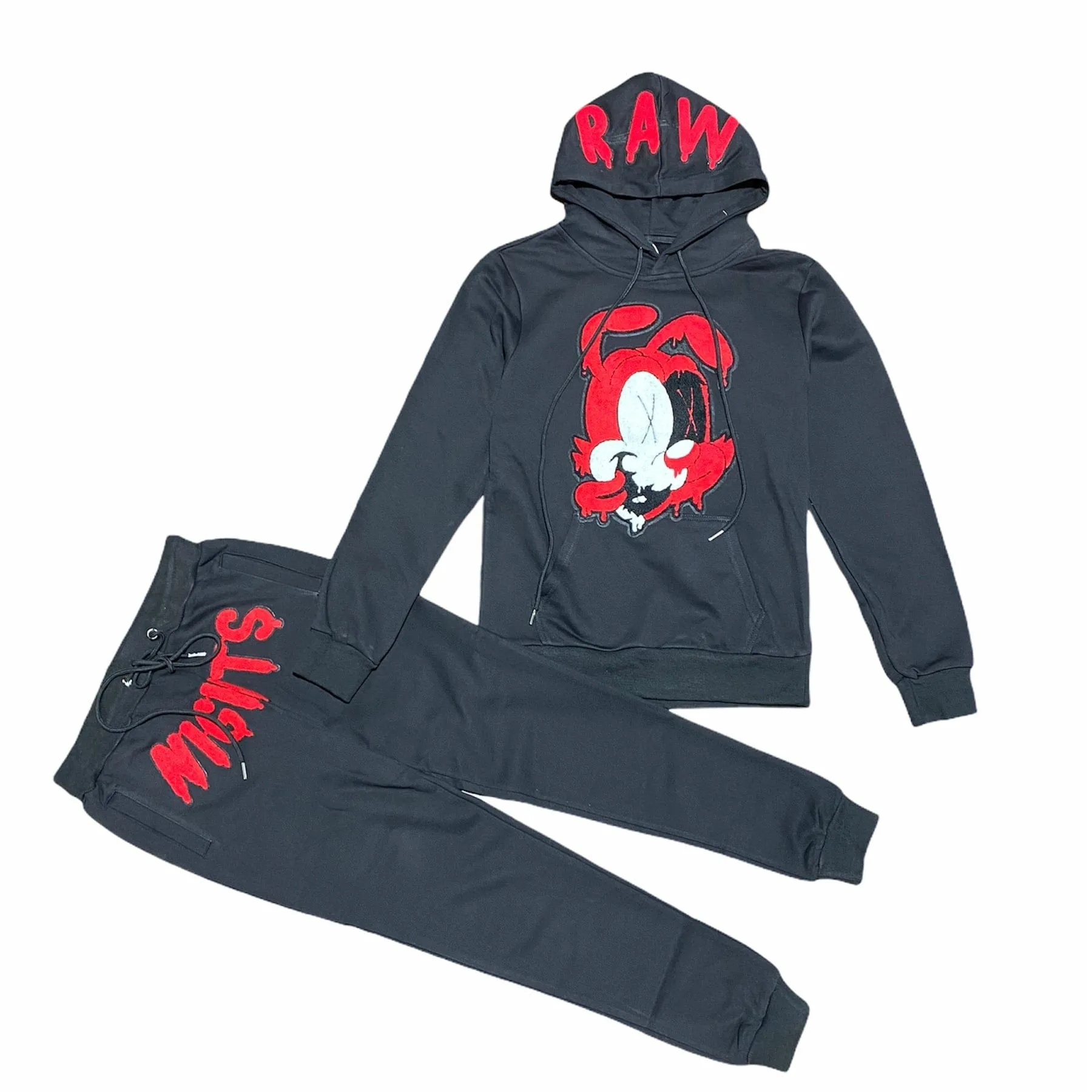 Rawyalty Raw Night Jogging Set (Black/Red)