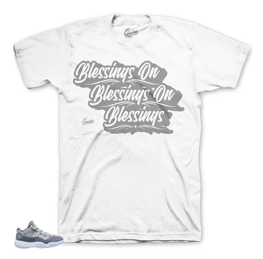 Retro 11 Cool Grey Shirt - Blessings - White