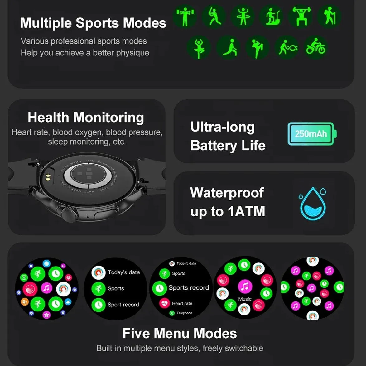 SF551 Smartwatch: Stay Connected, Informed, and Healthy