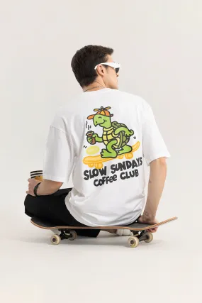 Slow Sundays White Oversized T-Shirt