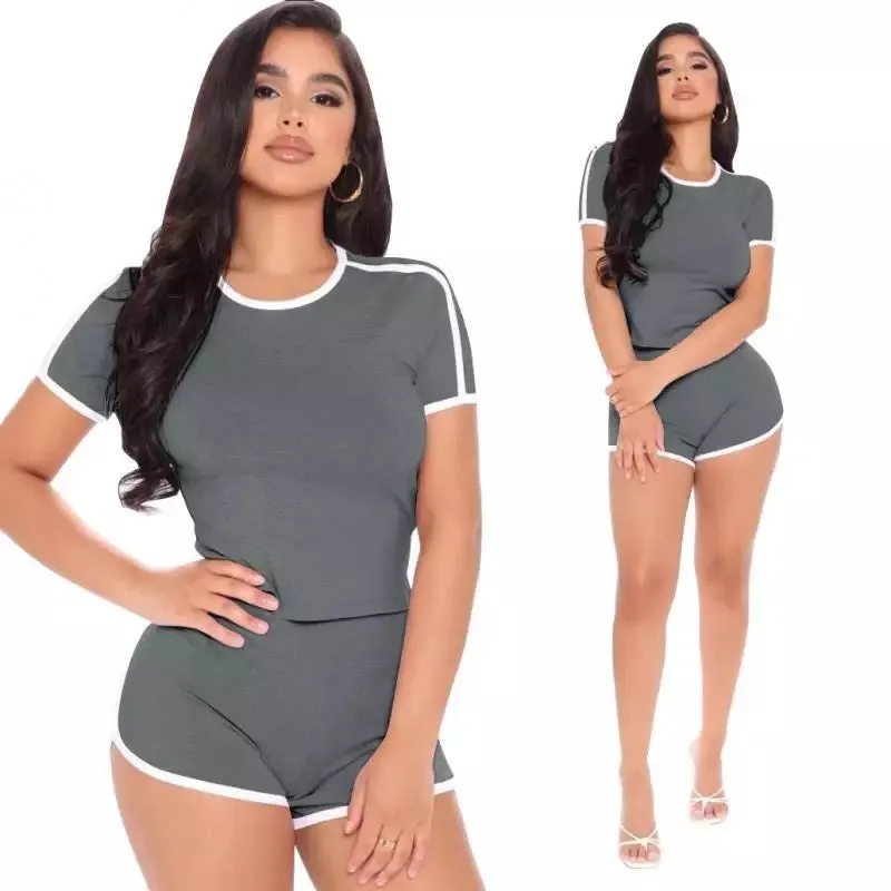 Sport Short Sleeve T Shirt Short 2PC Set