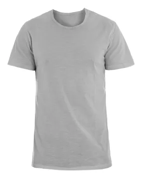 T-shirt Uomo Girocollo Tinta Unita Grigio Manica Corta Casual Basic GIOSAL