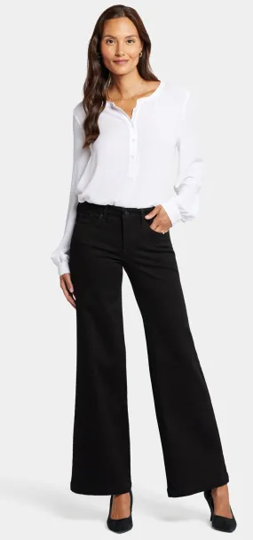 Teresa Wide Leg Jeans Zwart Premium Denim (Tall) | Black