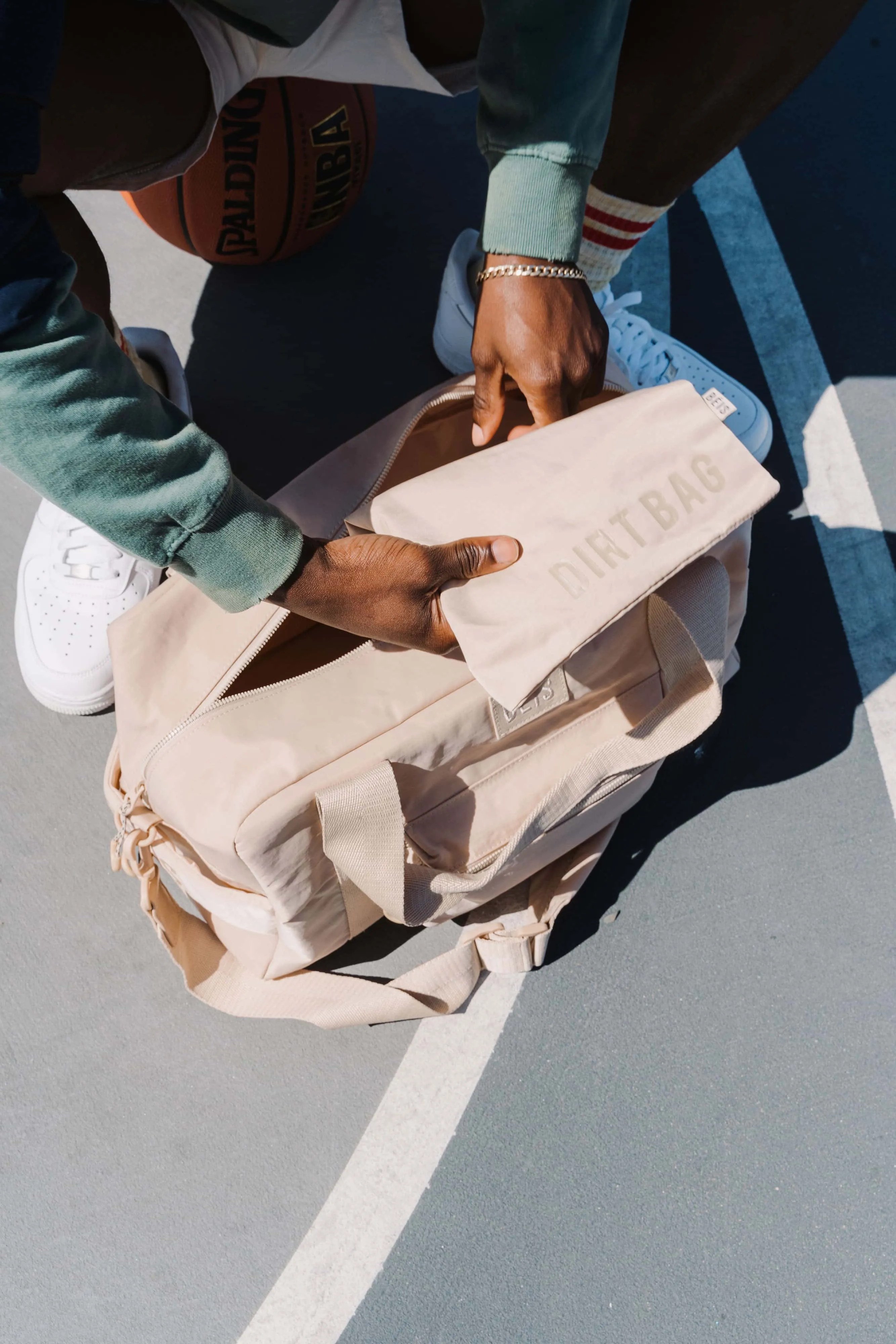 The Sport Duffle in Beige