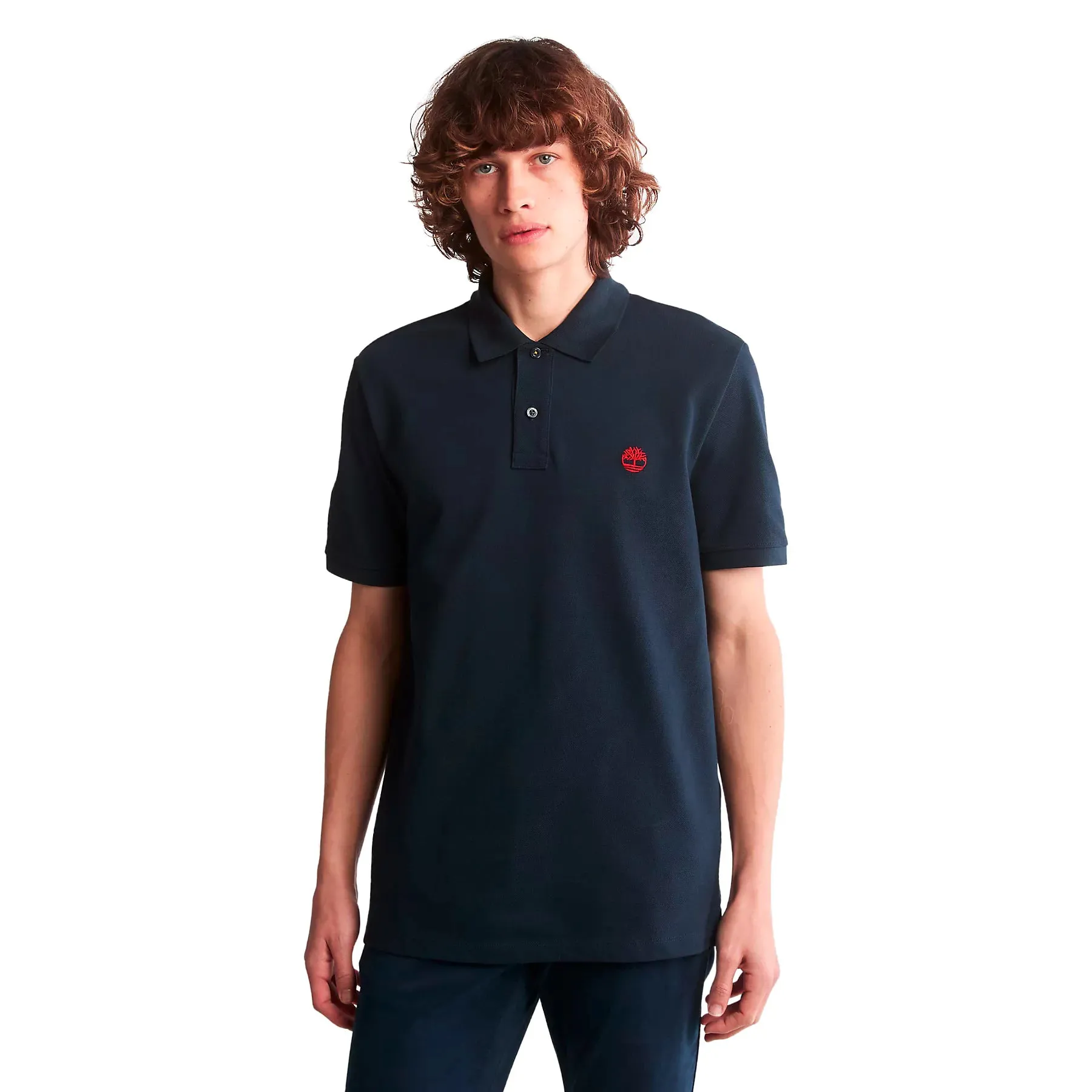 Timberland Mens Millers River Pique Polo T-Shirt - Short Sleeved