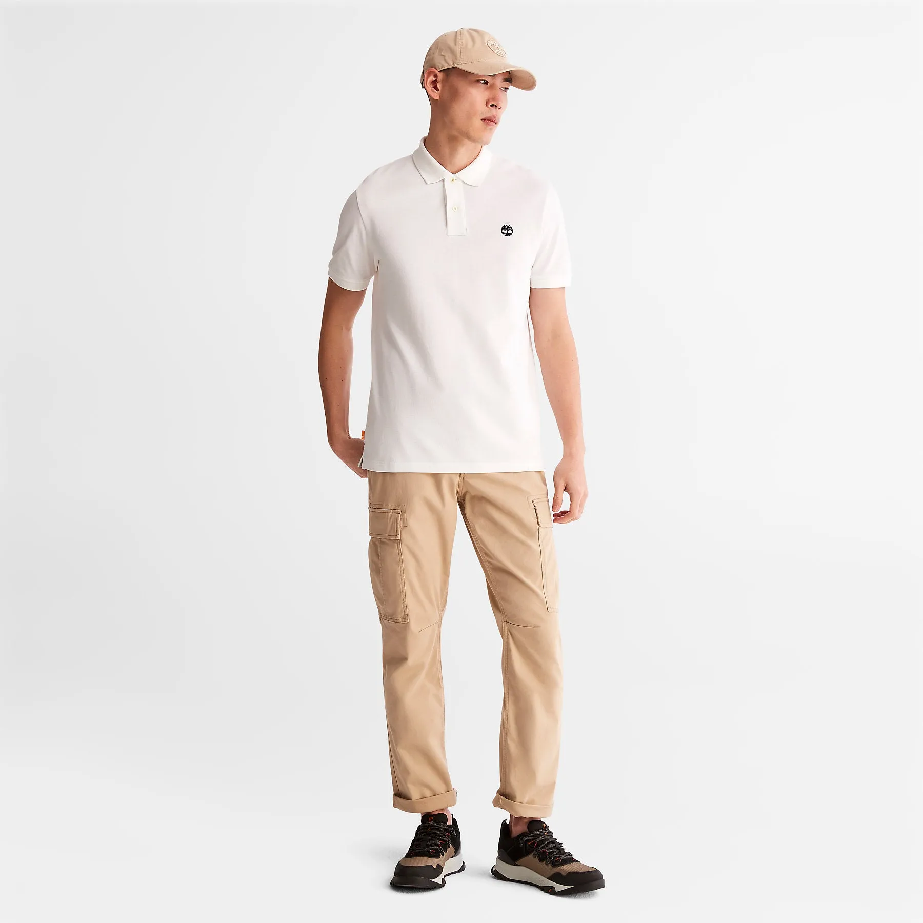 Timberland Mens Millers River Pique Polo T-Shirt - Short Sleeved