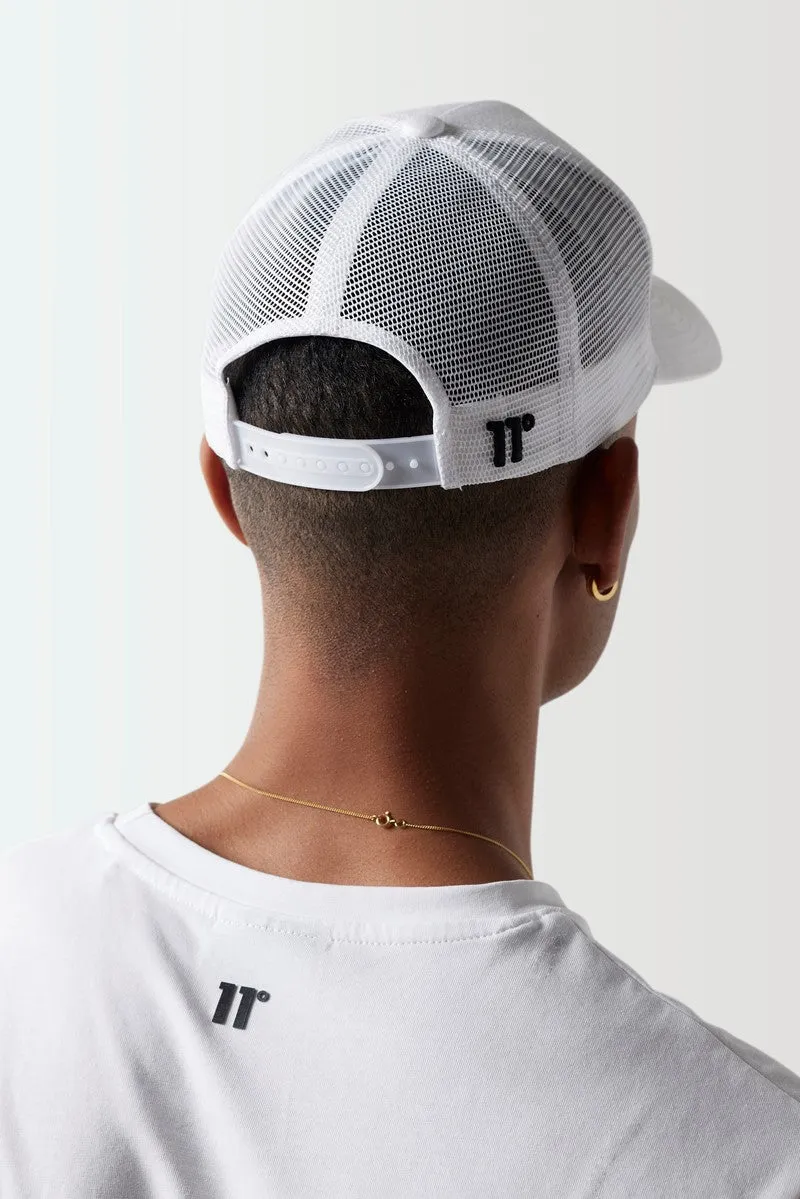 Trucker Cap High Build Logo - White