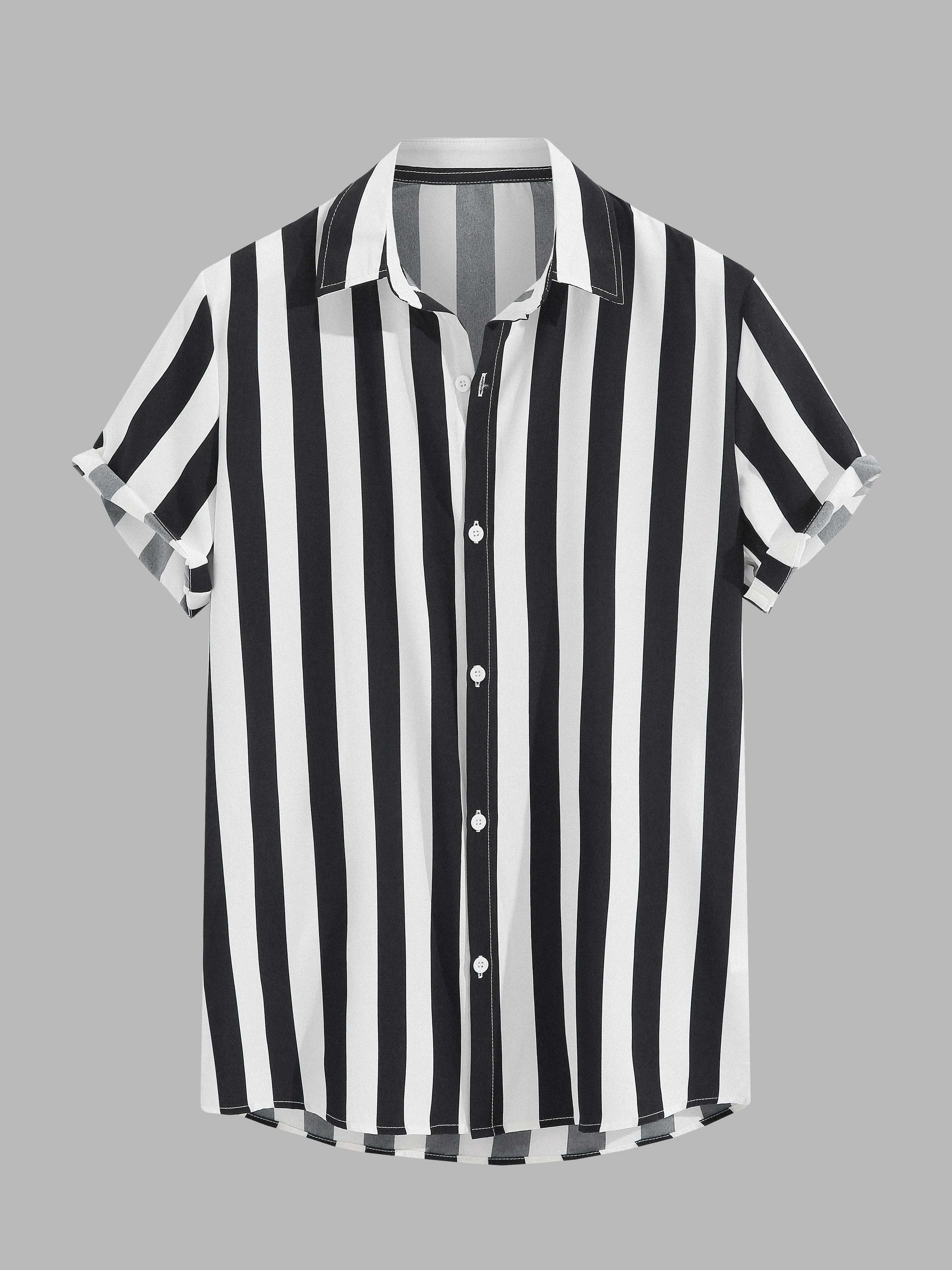 Wide Stripes Cotton Shirts