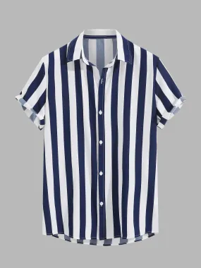 Wide Stripes Cotton Shirts